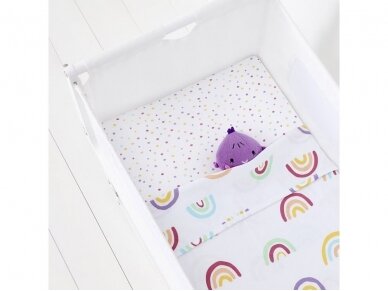 Комплект постельного белья из 3-х предметов для детской кроватки Цвет Радуга 2