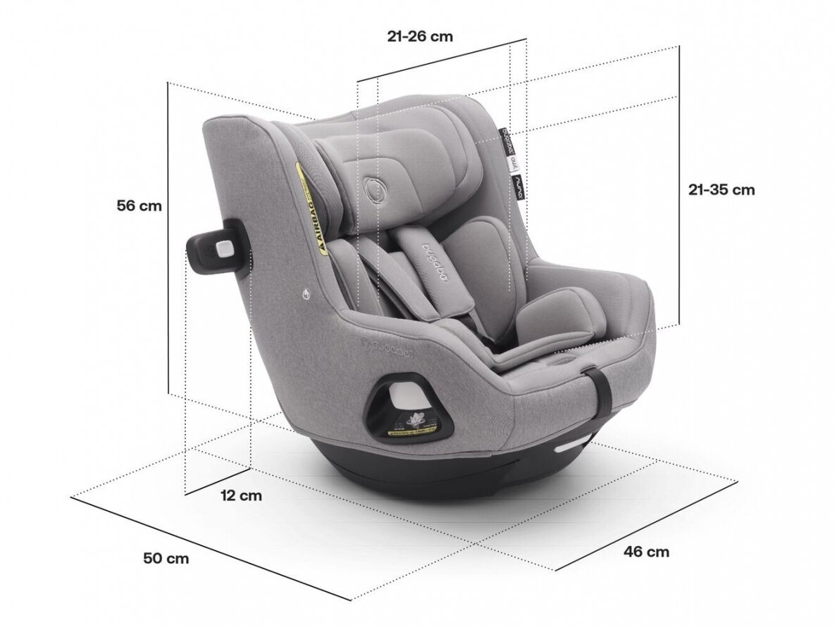 Automobilinė kėdutė Bugaboo OWL by NUNA 0-18kg Mineral washed black 9