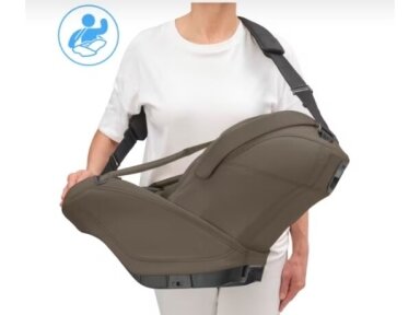 Automobilinė kėdutė Maxi Cosi Coral Slide Pro 40-87cm (0-13kg) i-size Oak Truffle + Coral Slide Pro Strype
