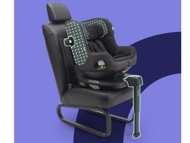 Automobilinė kėdutė Bugaboo OWL by NUNA 0-18kg Mineral washed black 4