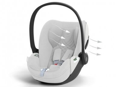 Automobilinė kėdutė Cybex Cloud T i- Size 45-87cm, Plus Platinum White 6 Automobilinė kėdutė Cybex Cloud T i- Size 45-87cm, Plus Platinum White 6