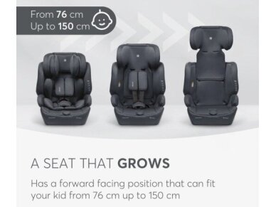 Automobilinė kėdutė KikkaBoo I-Bronn 76-150cm (9-36kg) i-size Black 6 Automobilinė kėdutė KikkaBoo I-Bronn 76-150cm (9-36kg) i-size Black 6