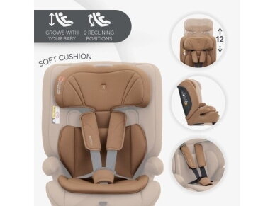 Automobilinė kėdutė KikkaBoo i-Flow 76-150cm (9-36kg) i-size Black 2 Automobilinė kėdutė KikkaBoo i-Flow 76-150cm (9-36kg) i-size Black 2
