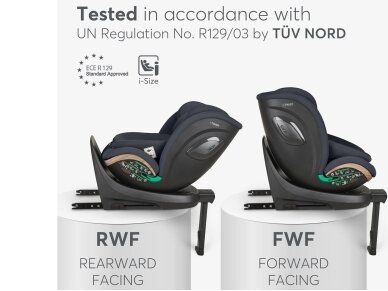 Automobilinė kėdutė KikkaBoo i - Twist i - size 40 - 150cm (0-36kg) Black 3