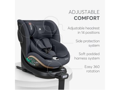 Car seat KikkaBoo i - Twist i - size 40 - 150cm (0-36kg) Grey 1 Car seat KikkaBoo i - Twist i - size 40 - 150cm (0-36kg) Grey 1