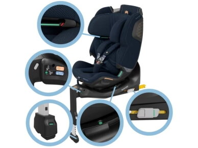 Automobilinė kėdutė Maxi Cosi Emerald 360 Pro i-size 0-36kg (40-150cm) Authentic Blue 3