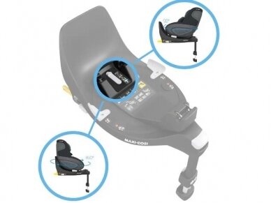 Automobilinė kėdutė Maxi cosi Pebble 360 Select grey 0-13kg + ISOFIX MAXI COSI FAMILYFIX 360 7 Automobilinė kėdutė Maxi cosi Pebble 360 Select grey 0-13kg + ISOFIX MAXI COSI FAMILYFIX 360 7