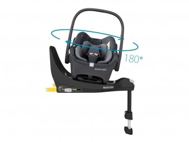 Automobilinė kėdutė Maxi cosi Pebble 360 essential graphite 0-13kg su isofix baze 360 4