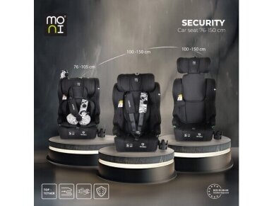 Automobilinė kėdutė Moni Security 76-150cm (9-36kg) i -size Space grey 5 Automobilinė kėdutė Moni Security 76-150cm (9-36kg) i -size Space grey 5