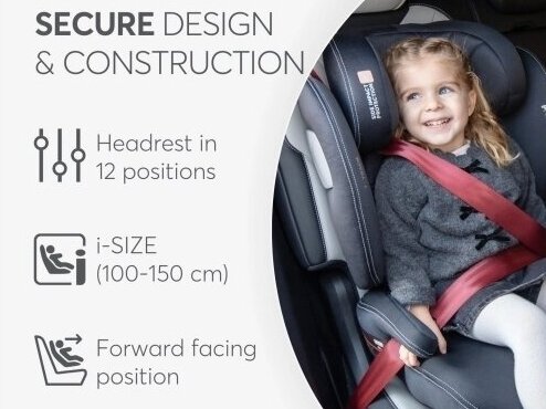 Car seat KikkaBoo i-Track i-size 100-150cm Dark Grey 2 Car seat KikkaBoo i-Track i-size 100-150cm Dark Grey 2