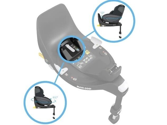 Automobilinė kėdutė Maxi cosi Pebble 360 Select grey 0-13kg + ISOFIX MAXI COSI FAMILYFIX 360 7 Automobilinė kėdutė Maxi cosi Pebble 360 Select grey 0-13kg + ISOFIX MAXI COSI FAMILYFIX 360 7