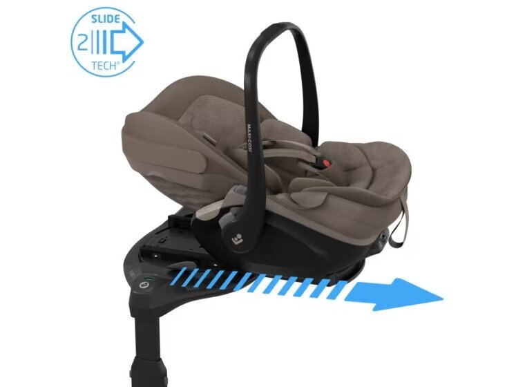Maxi Cosi Pebble Slide Pro 40-87cm (0-13kg)  i-size Oak Truffle + FamilyFix Slide Pro isofix 360 1