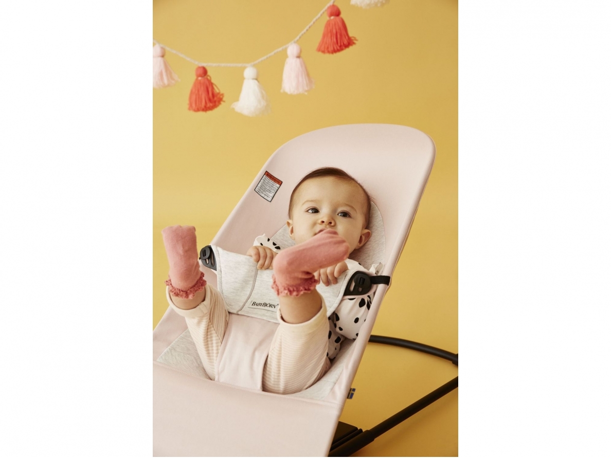 BABYBJÖRN gultukas Balance Soft Jersey Light pink/Grey 2