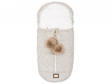 Spring footmuff Grey Tweed