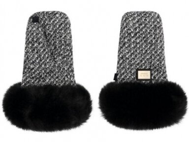 Bjallra of Sweden pirštinės vežimėliui Black Tweed Bjallra of Sweden pirštinės vežimėliui Black Tweed