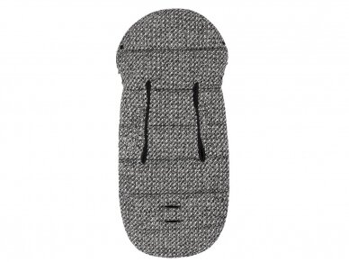 Bjallra of Sweden lopšio / automobilinės kėdutės žiemos vokelis, mova Black Tweed 3 Bjallra of Sweden lopšio / automobilinės kėdutės žiemos vokelis, mova Black Tweed 3