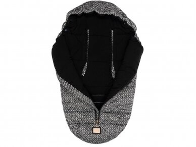 Bjallra of Sweden Footmuff Black Tweed 2 Bjallra of Sweden Footmuff Black Tweed 2