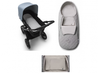 Bugaboo kūdikio vokelis, mova Light grey melange / Bugaboo newborn inlay 3 Bugaboo kūdikio vokelis, mova Light grey melange / Bugaboo newborn inlay 3