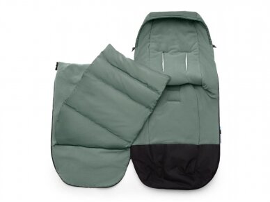 Bugaboo vežimėliams skirtas pūkinis žiemos vokelis, mova Performance Pine Green 2 Bugaboo vežimėliams skirtas pūkinis žiemos vokelis, mova Performance Pine Green 2