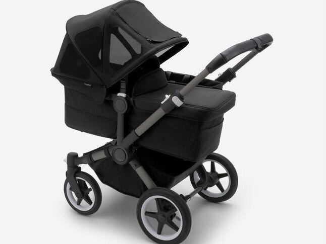 Bugaboo Donkey/ Donkey 2/ Donkey 3/ Donkey 5 vasaros stogelis / breezy sun canopy Midnight black 2 Bugaboo Donkey/ Donkey 2/ Donkey 3/ Donkey 5 vasaros stogelis / breezy sun canopy Midnight black 2
