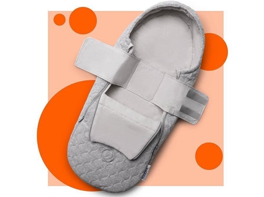 Bugaboo kūdikio vokelis, mova Light grey melange / Bugaboo newborn inlay Bugaboo kūdikio vokelis, mova Light grey melange / Bugaboo newborn inlay