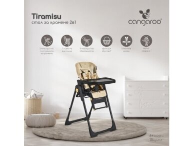 Cangaroo Tiramisu maitinimo kėdutė 2in1 Gold limited edition 9 Cangaroo Tiramisu maitinimo kėdutė 2in1 Gold limited edition 9