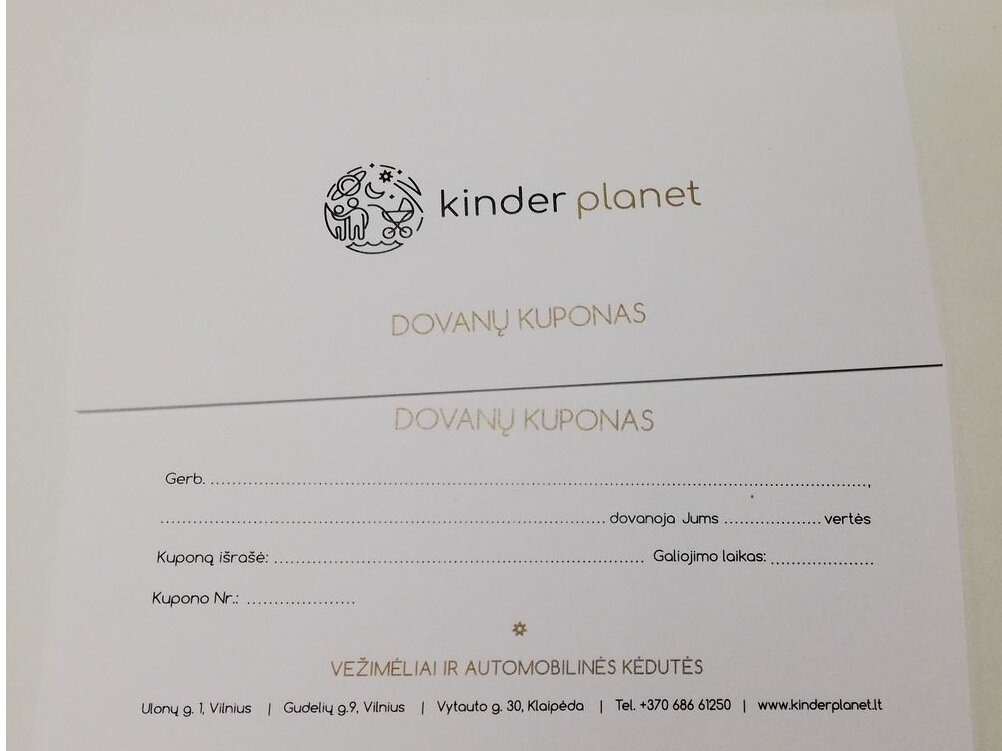 Dovanų kuponas Dovanų kuponas