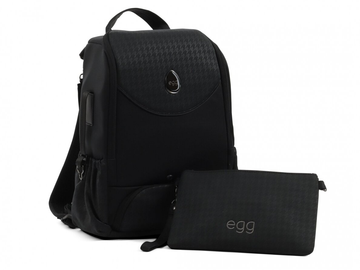 egg Toploader mamos ir tėčio kuprinė Houndstooth Black special edition egg Toploader mamos ir tėčio kuprinė Houndstooth Black special edition