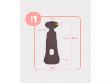 Aeromoov Įdėklas nuo prakaitavimo autokėdutei 9-18-36kg Vanilla GR1 2
