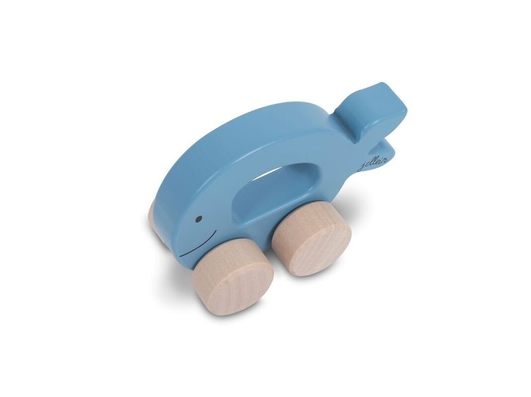 Учебная деревянная машинка Jollein "Кит" Animal Blue 1 Учебная деревянная машинка Jollein "Кит" Animal Blue 1