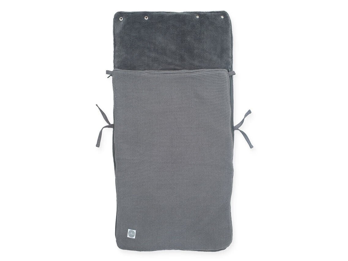 Jollein Basic Knit Stone Grey vokelis automobilinei  kėdutei, lopšiukui 2
