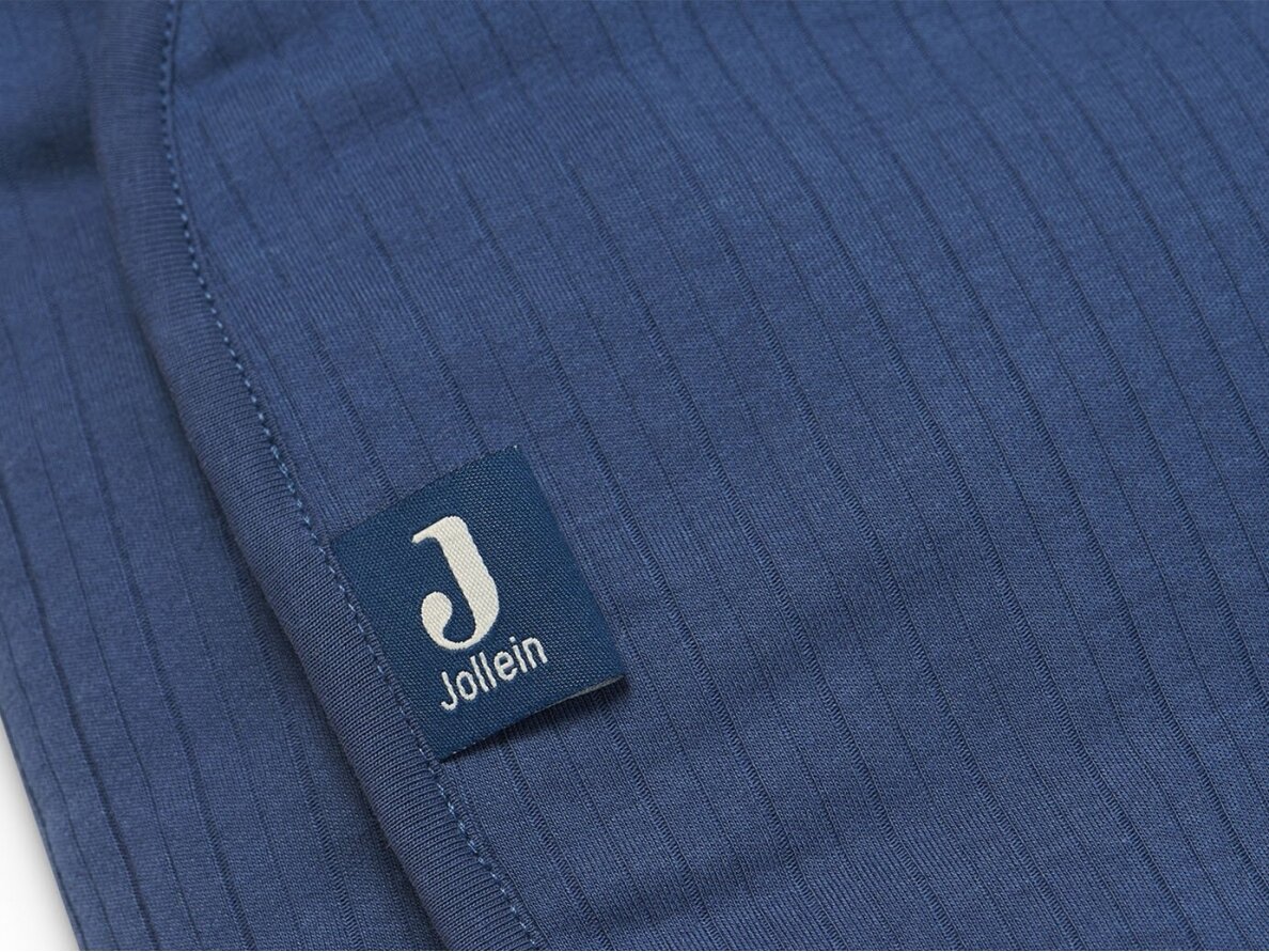 Jollein autokėdutės ir lopšio užklotas Basic Stripe Jeans Blue 4 Jollein autokėdutės ir lopšio užklotas Basic Stripe Jeans Blue 4