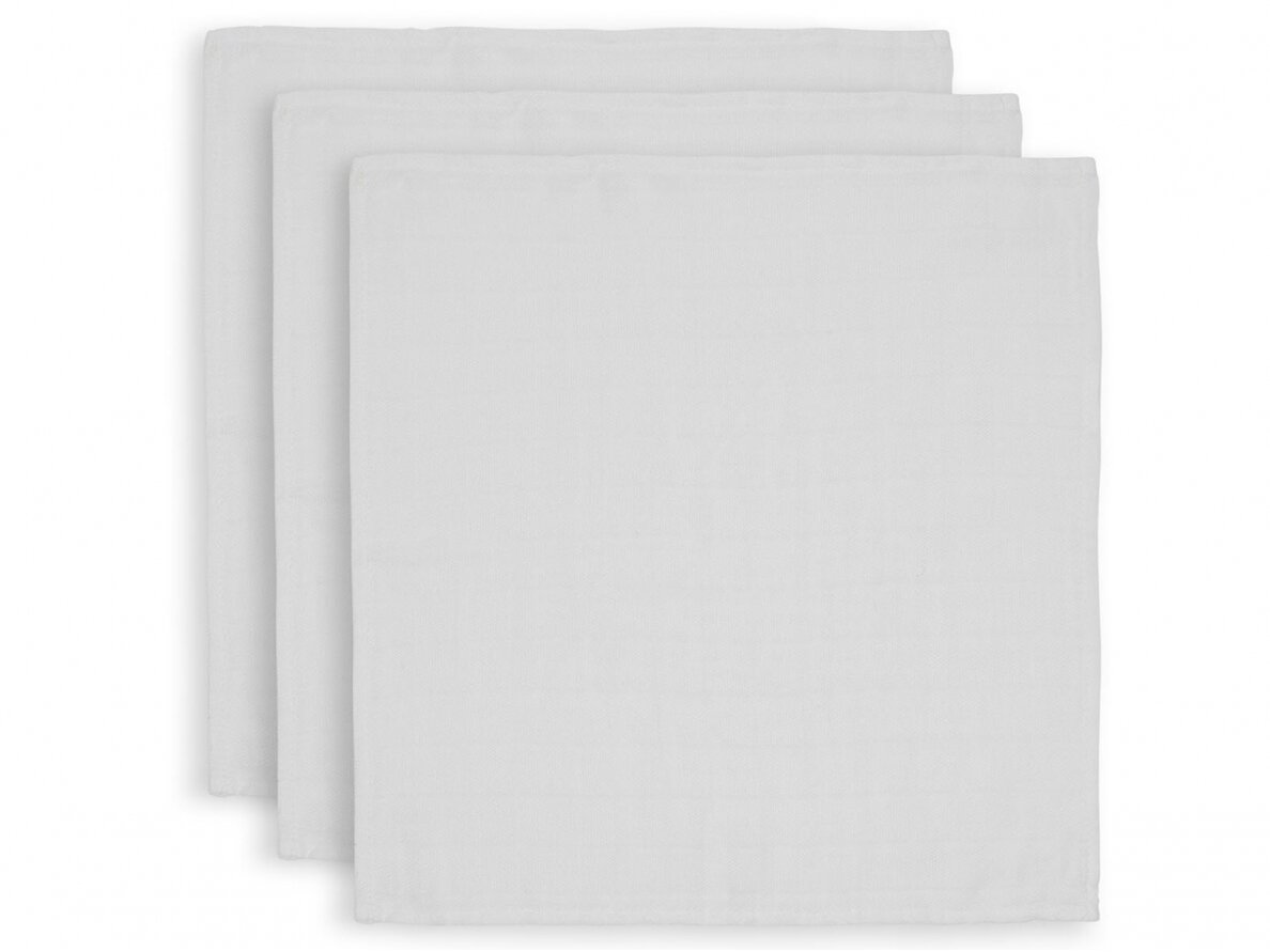 Jollein Bambukinė/hidrofilinė šluostė White 3 vnt.(31 x 31 cm)