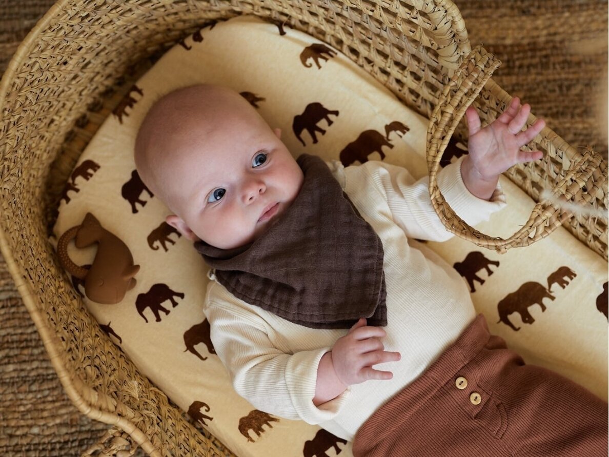 Jollein hidrofilinis seilinukas Bib Bandana Chestnut 5 Jollein hidrofilinis seilinukas Bib Bandana Chestnut 5