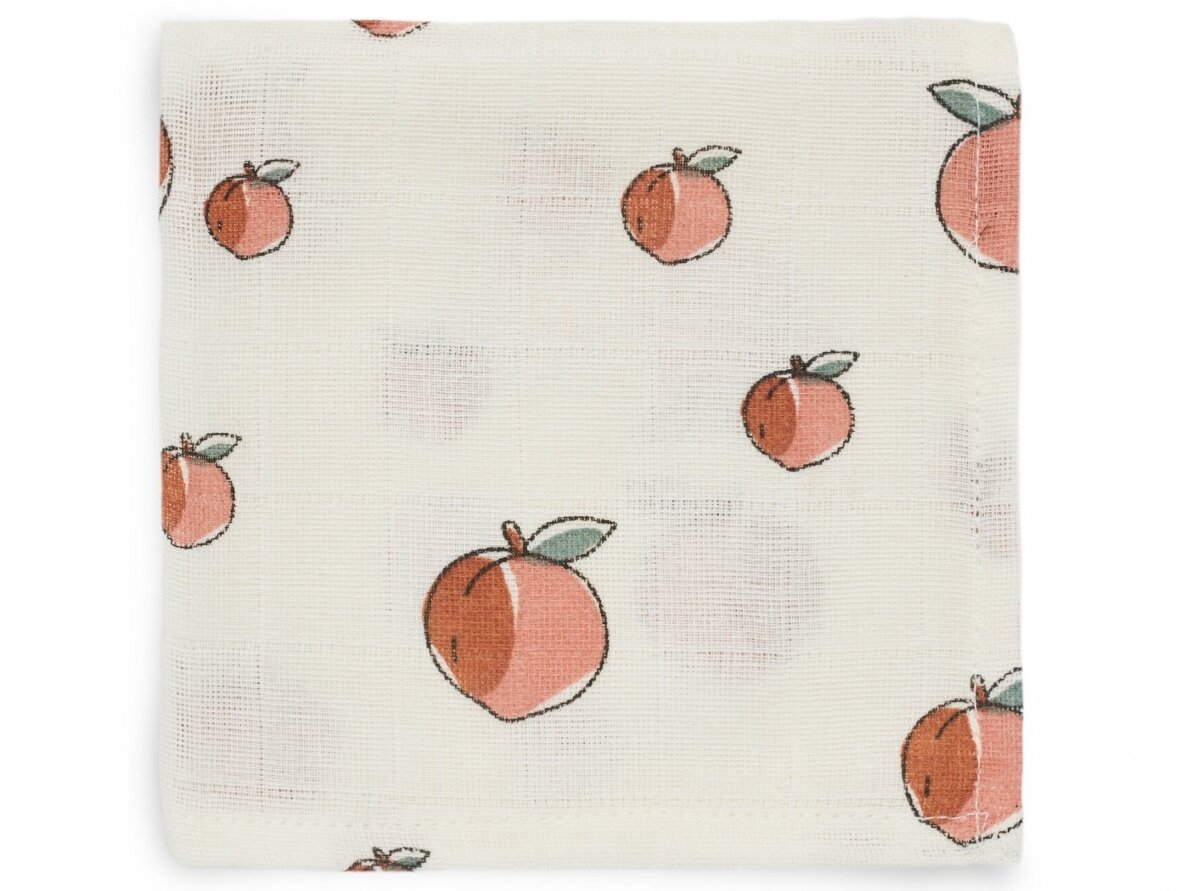 Jollein muslino merliukai 31x31 cm Peach 3vnt 1 Jollein muslino merliukai 31x31 cm Peach 3vnt 1