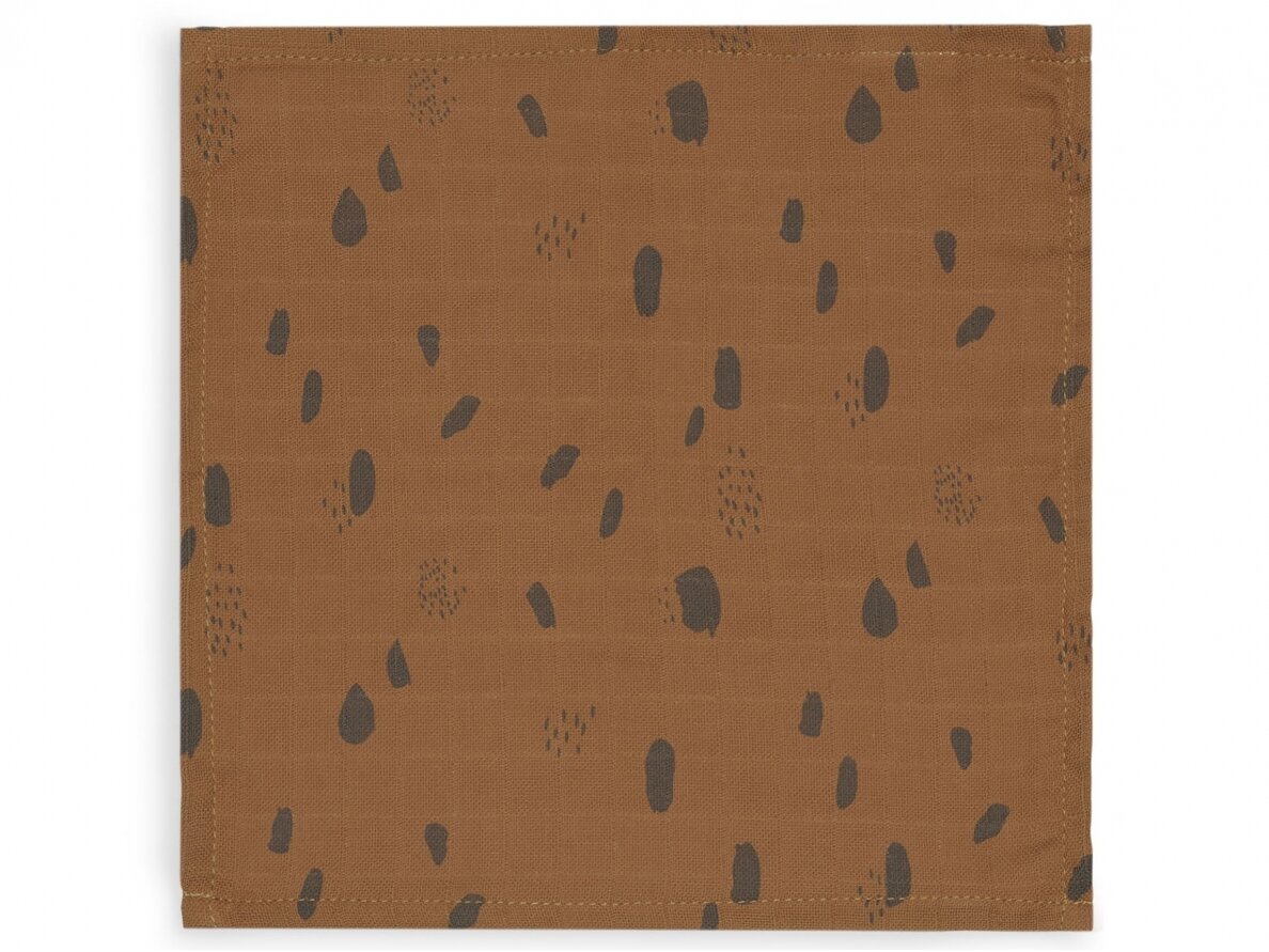 Jollein muslino merliukai 31x31 cm Spot Caramel 3vnt 1 Jollein muslino merliukai 31x31 cm Spot Caramel 3vnt 1