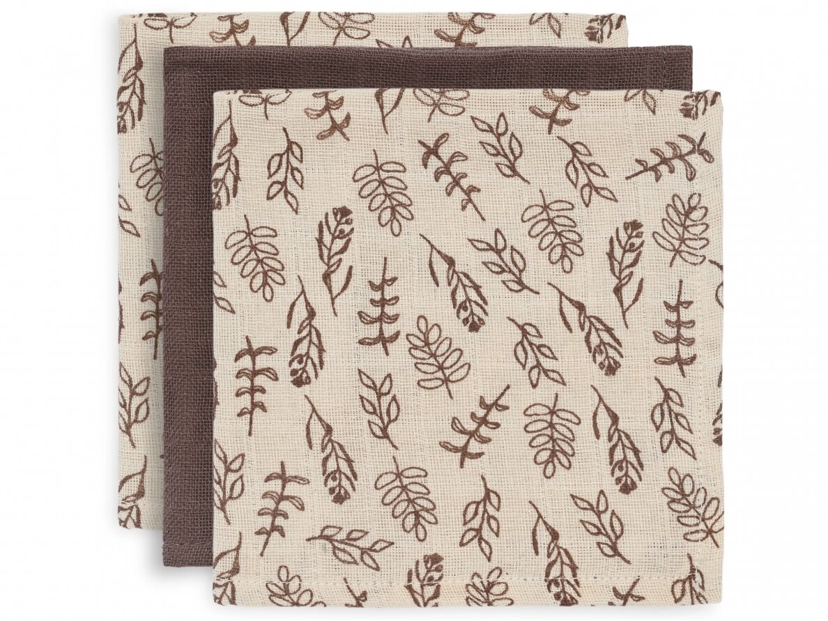 Jollein muslino merliukai 31x31 cm Meadow Chesnut 3vnt Jollein muslino merliukai 31x31 cm Meadow Chesnut 3vnt