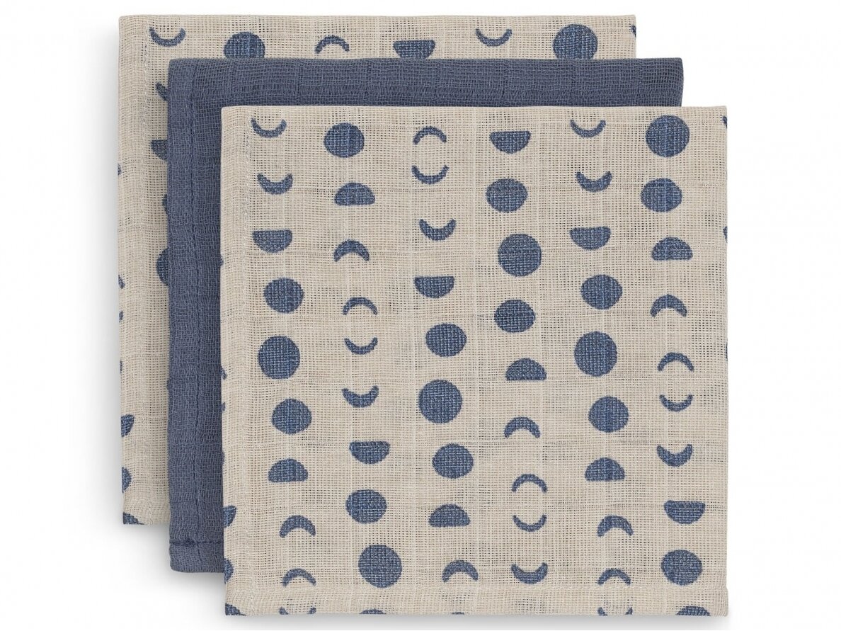 Jollein muslino audinio vystyklų rinkinys 70x70 Moonlight 3vnt Jollein muslino audinio vystyklų rinkinys 70x70 Moonlight 3vnt