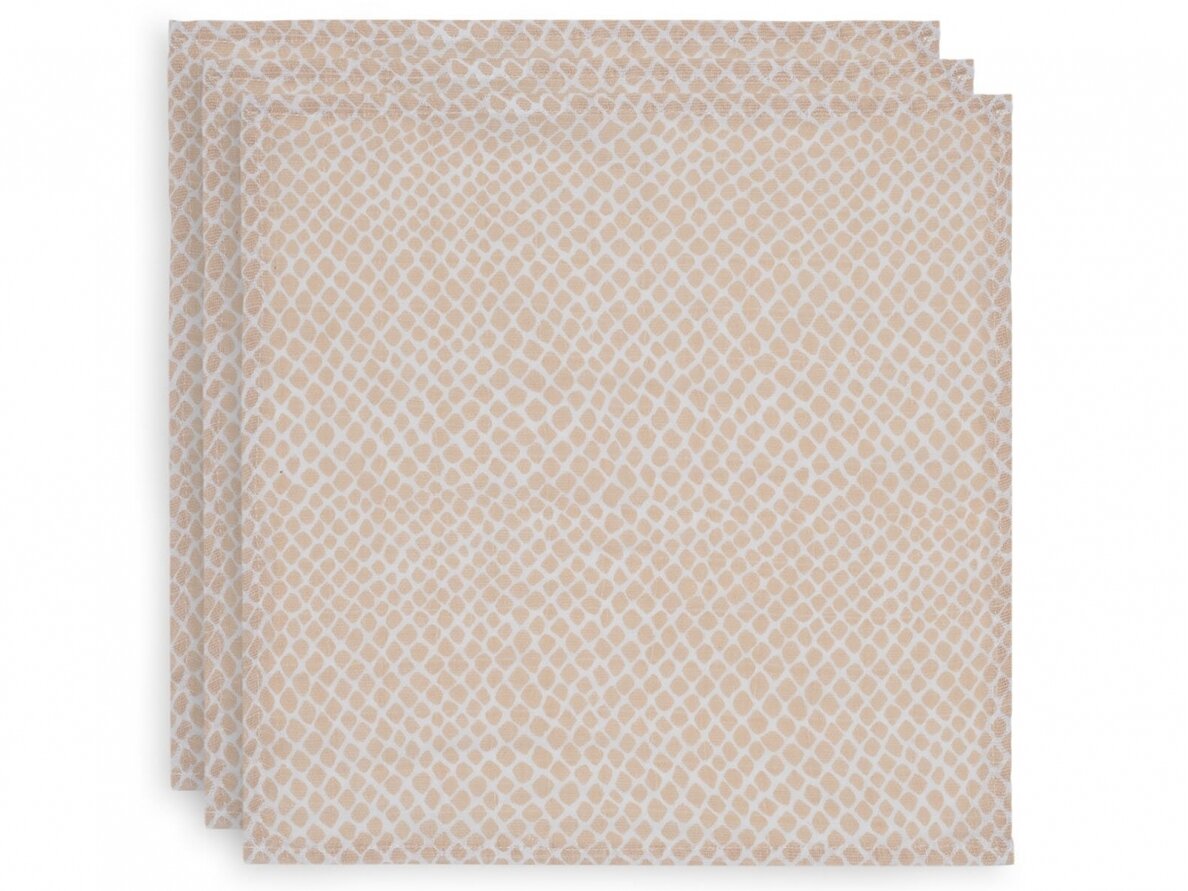 Jollein muslino audinio vystyklų rinkinys 70x70 Snake Pale Pink 3vnt Jollein muslino audinio vystyklų rinkinys 70x70 Snake Pale Pink 3vnt
