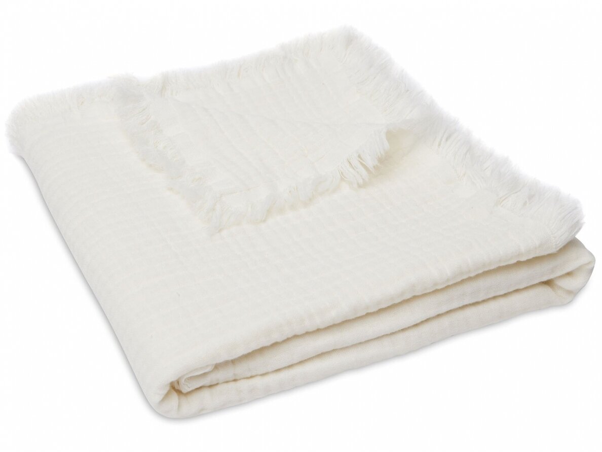Jollein muslino pledas 75x100 cm Fringe Ivory
