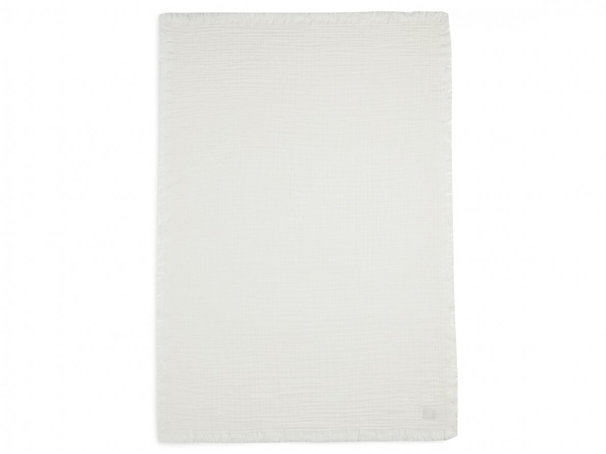 Jollein muslino pledas 120x120 cm Fringe Ivory 1