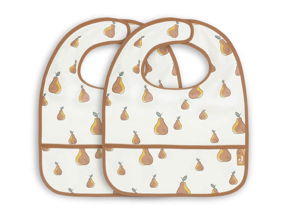 Непромокаемый нагрудник Jollein  с карманом Pear   2шт.