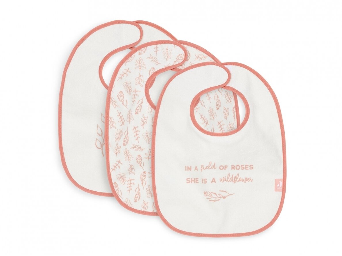 Jollein neperšlampamų seilinukų rinkinys Bib Meadow Rosewood 3 vnt.