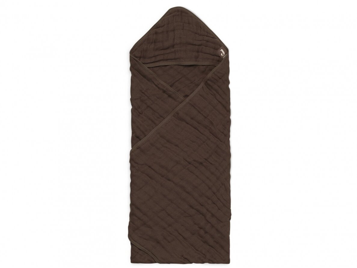 Jollein medvilnės rankšluostis su gobtuvu 75 x75 cm Chestnut 2 Jollein medvilnės rankšluostis su gobtuvu 75 x75 cm Chestnut 2