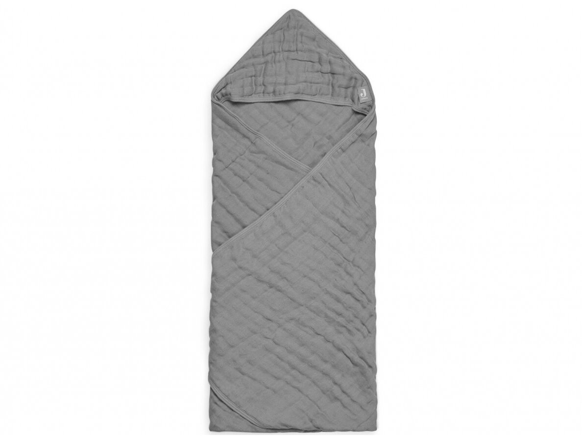 Jollein medvilnės rankšluostis su gobtuvu 75 x75 cm Storm Grey 2