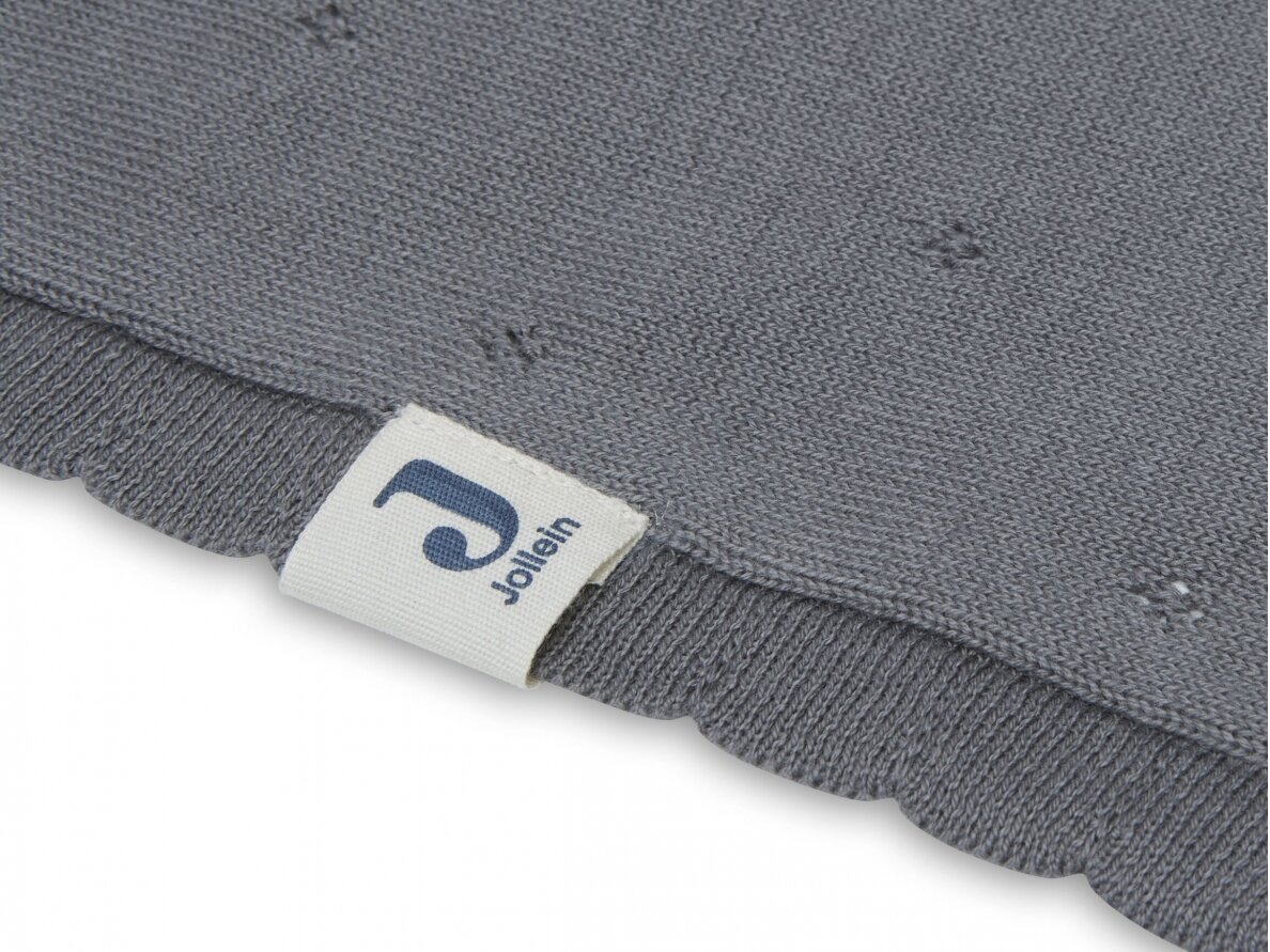 Jollein Pointelle pledas 100x150 cm Storm Grey 3 Jollein Pointelle pledas 100x150 cm Storm Grey 3