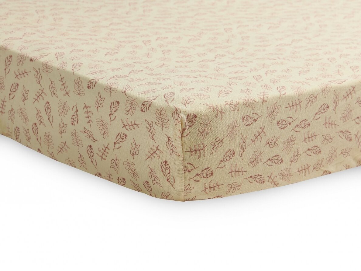 Jollein trikotažinė paklodė su guma Jersey 60x120cm Meadow Rosewood 1 Jollein trikotažinė paklodė su guma Jersey 60x120cm Meadow Rosewood 1