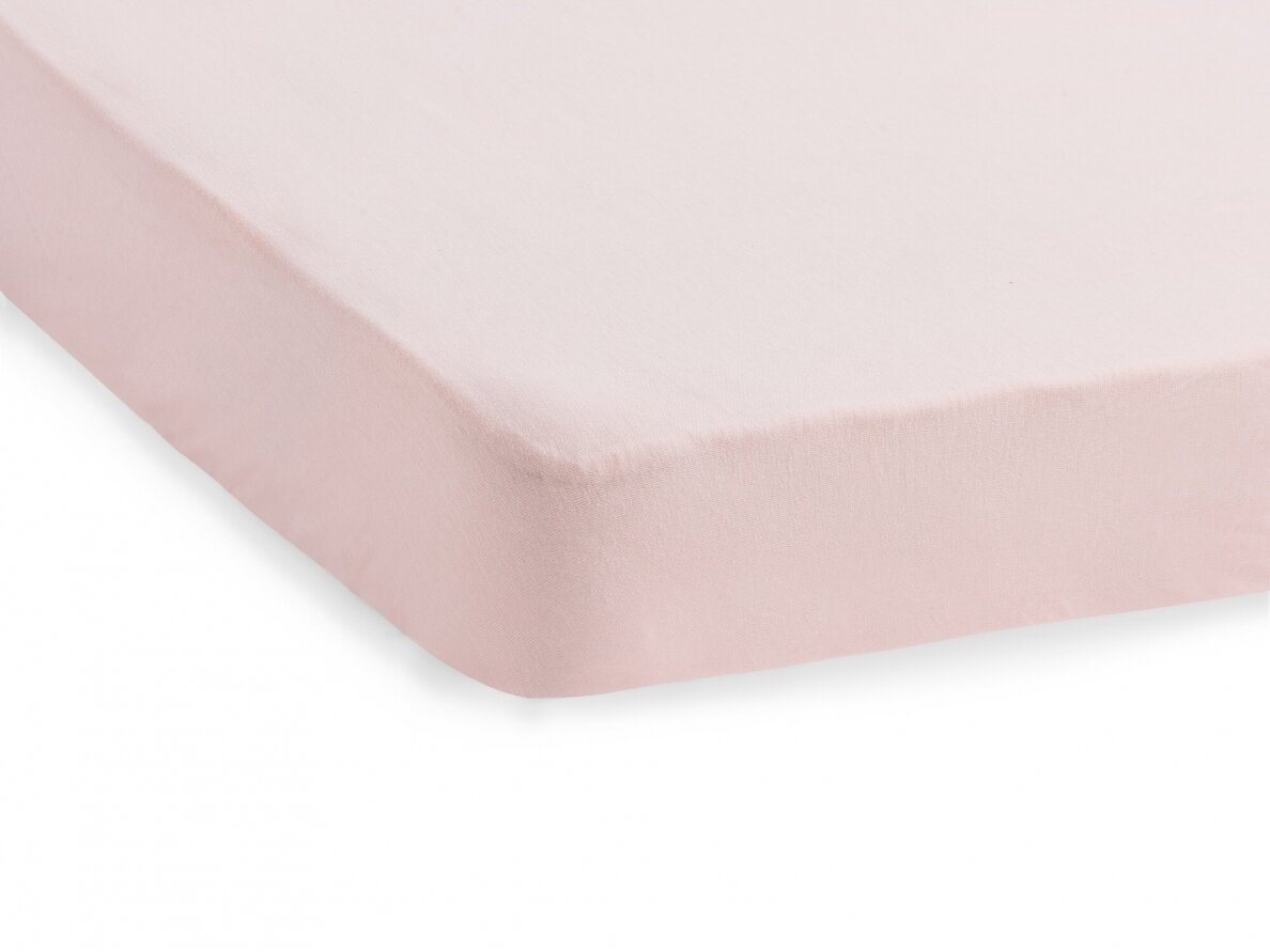 Jollein trikotažinė paklodė su guma Jersey Soft Pink 40x80 cm 1 Jollein trikotažinė paklodė su guma Jersey Soft Pink 40x80 cm 1
