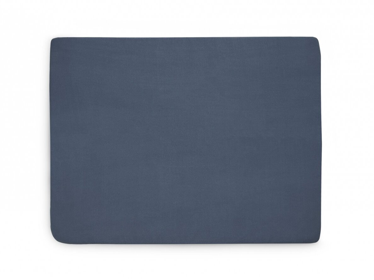 Трикотажная простыня Jollein на резинке Jersey Jeans Blue 40x80 см 1 Трикотажная простыня Jollein на резинке Jersey Jeans Blue 40x80 см 1