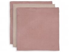 Jollein Bambukinė/hidrofilinė šluostė Pale Pink 3 vnt.(70 x 70 cm)